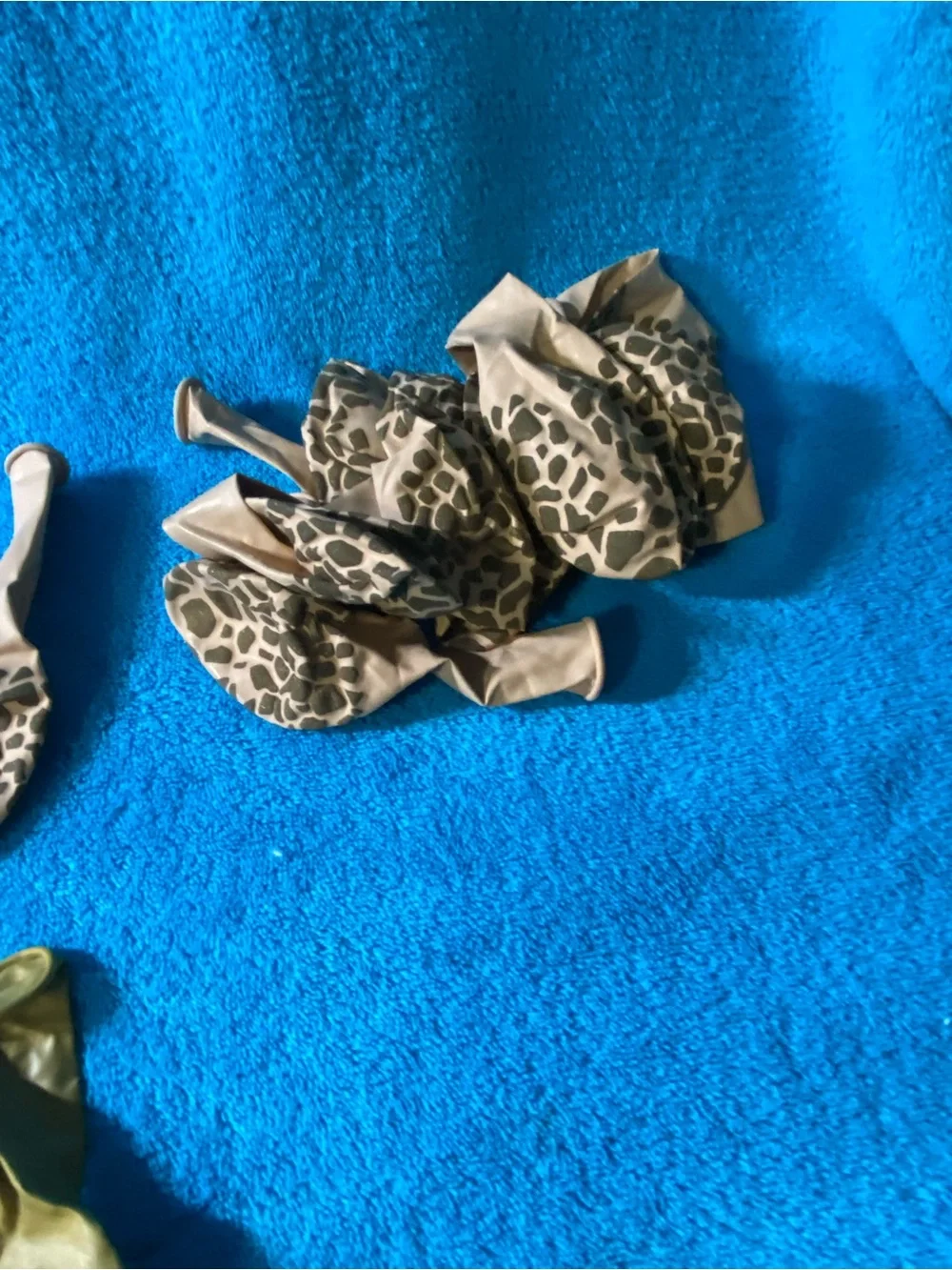 Party Balloon Assortment - Green, Light Green, Gold and Animal print